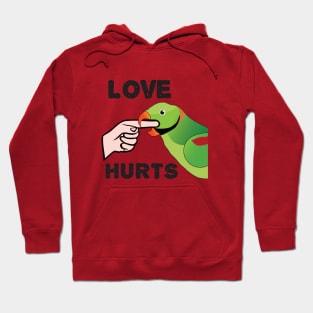 Love Hurts - Alexandrine Parakeet Male Hoodie